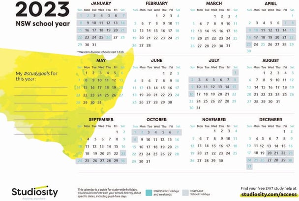 School Terms And Public Holiday Dates For Nsw In 2023 2024 Studiosity